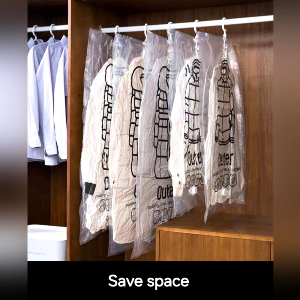 Space-Saving Vacuum Storage Bag For Clothes 2 pieces